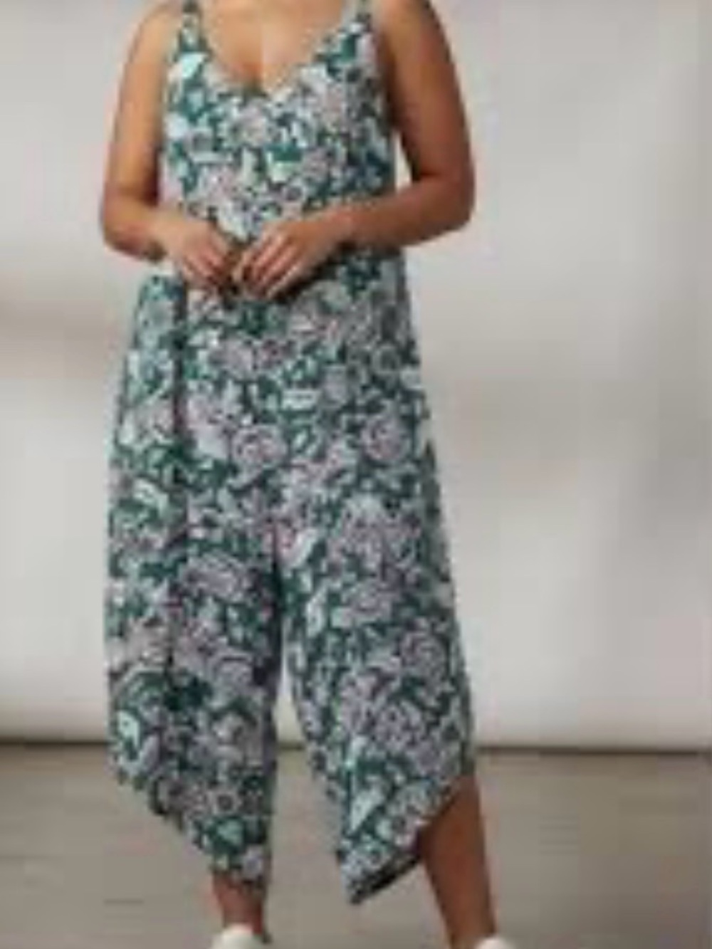World Market Floral Maxi Dress pants  in Green & Pink Size Small/Medium
